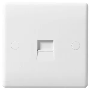 BG 8BTSI/1 White Round Edge Slave Telephone Socket  (IDC)