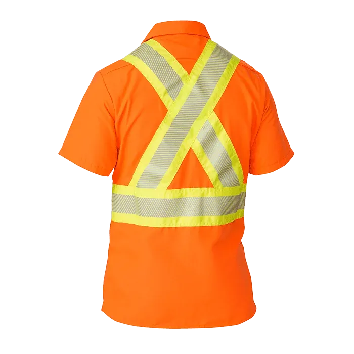 BIG BILL Unisex Hi-Vis S/S Ripstop Work Shirt with dual Chest Pocket 143HVP