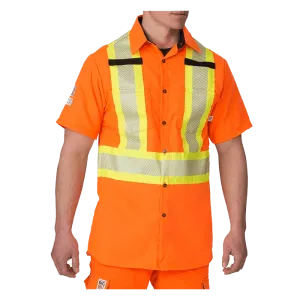 BIG BILL Unisex Hi-Vis S/S Ripstop Work Shirt with dual Chest Pocket 143HVP