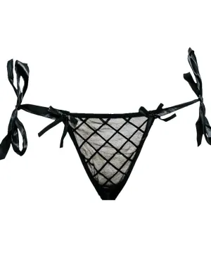 Black Net See Through Panty - Bikini Type Underwear
