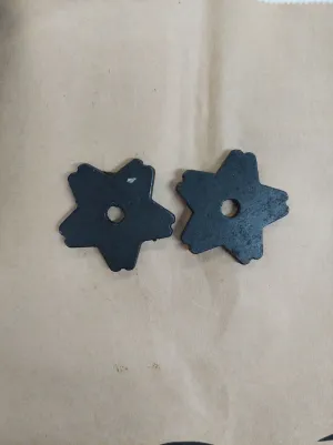 Black Steel Spur Rowels 5 Point Rounded (SPS3223)