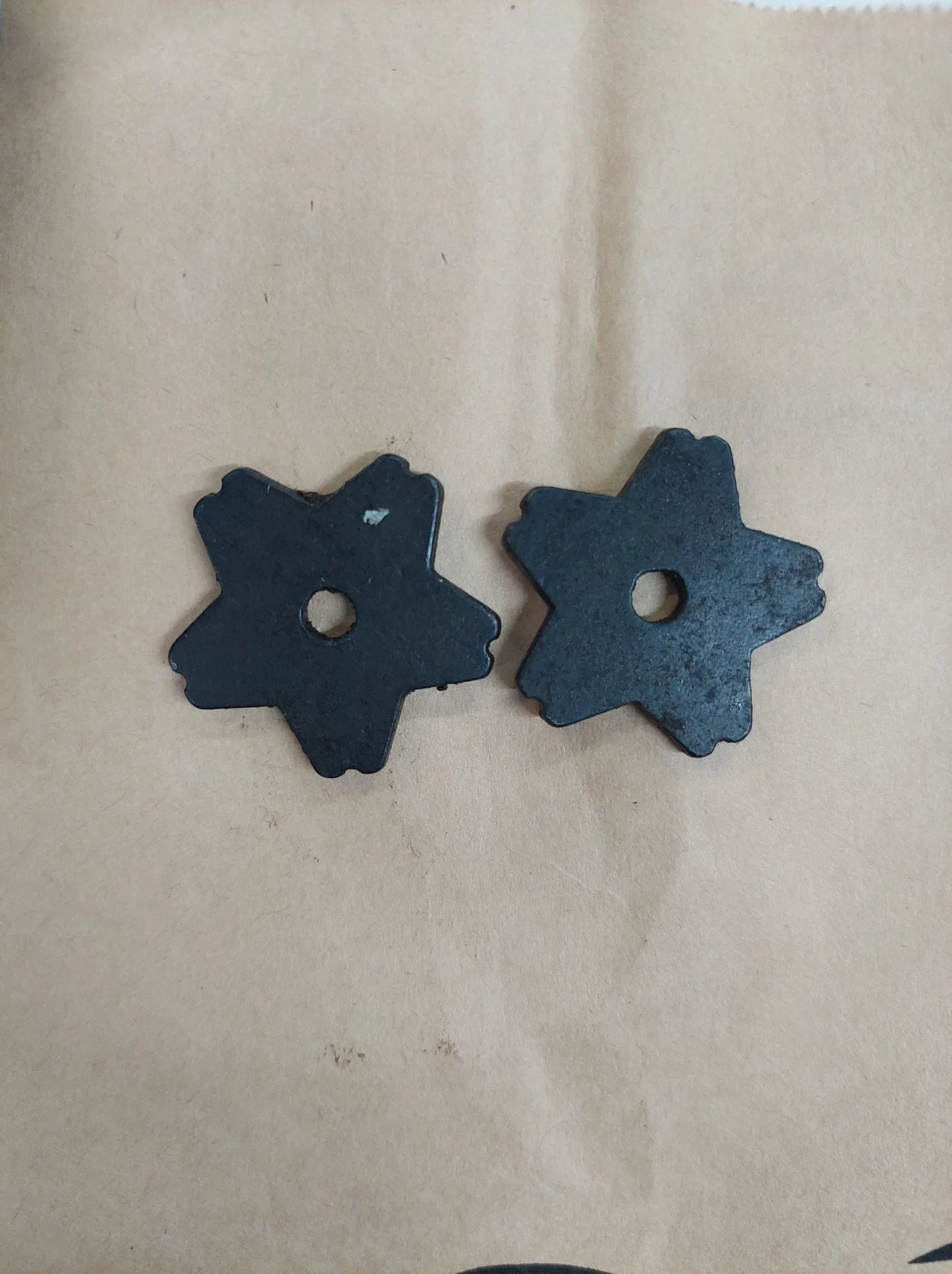 Black Steel Spur Rowels 5 Point Rounded (SPS3223)