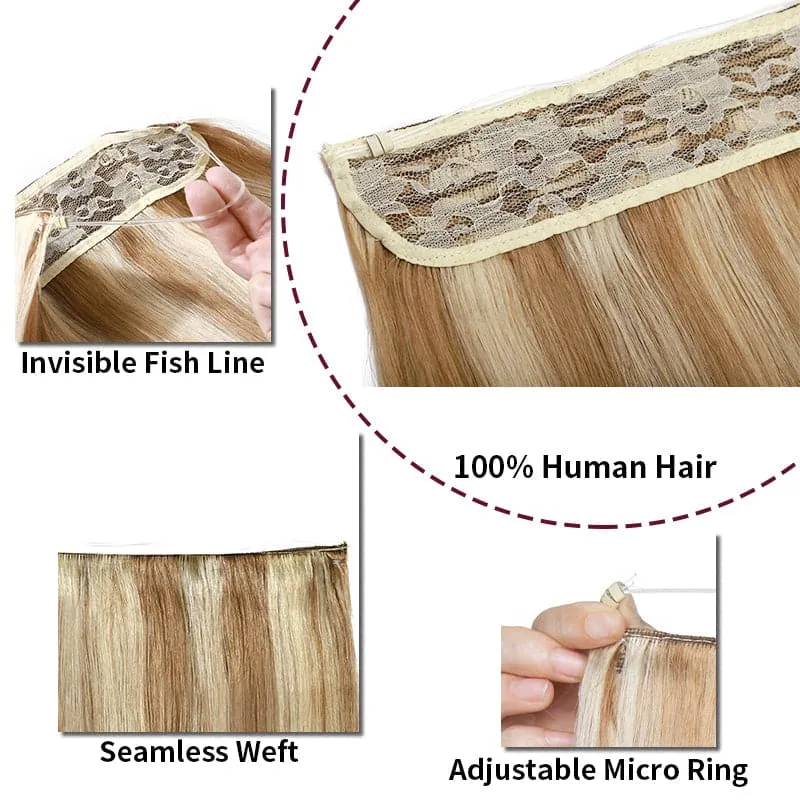 Blonde Halo Human Hair Extension Full Volume