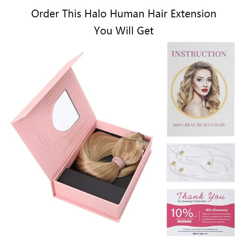 Blonde Halo Human Hair Extension Full Volume