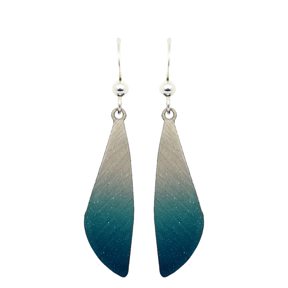 Blue Ombre Earrings, Sterling Silver Earwires, Item# 2238