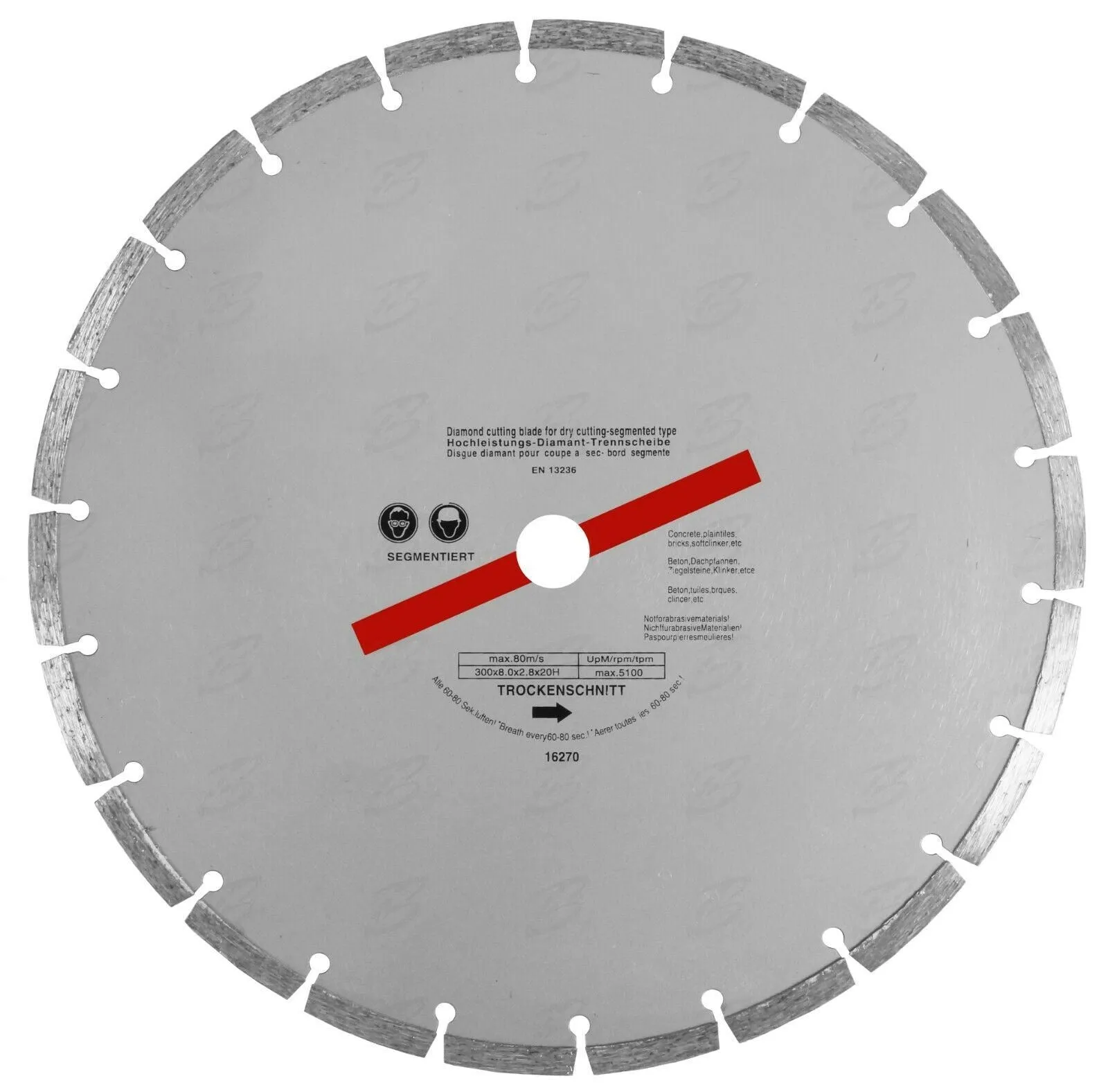 BLUESPOT 12" ( 300MM ) DIAMOND CUTTING DISC ( x 10 )