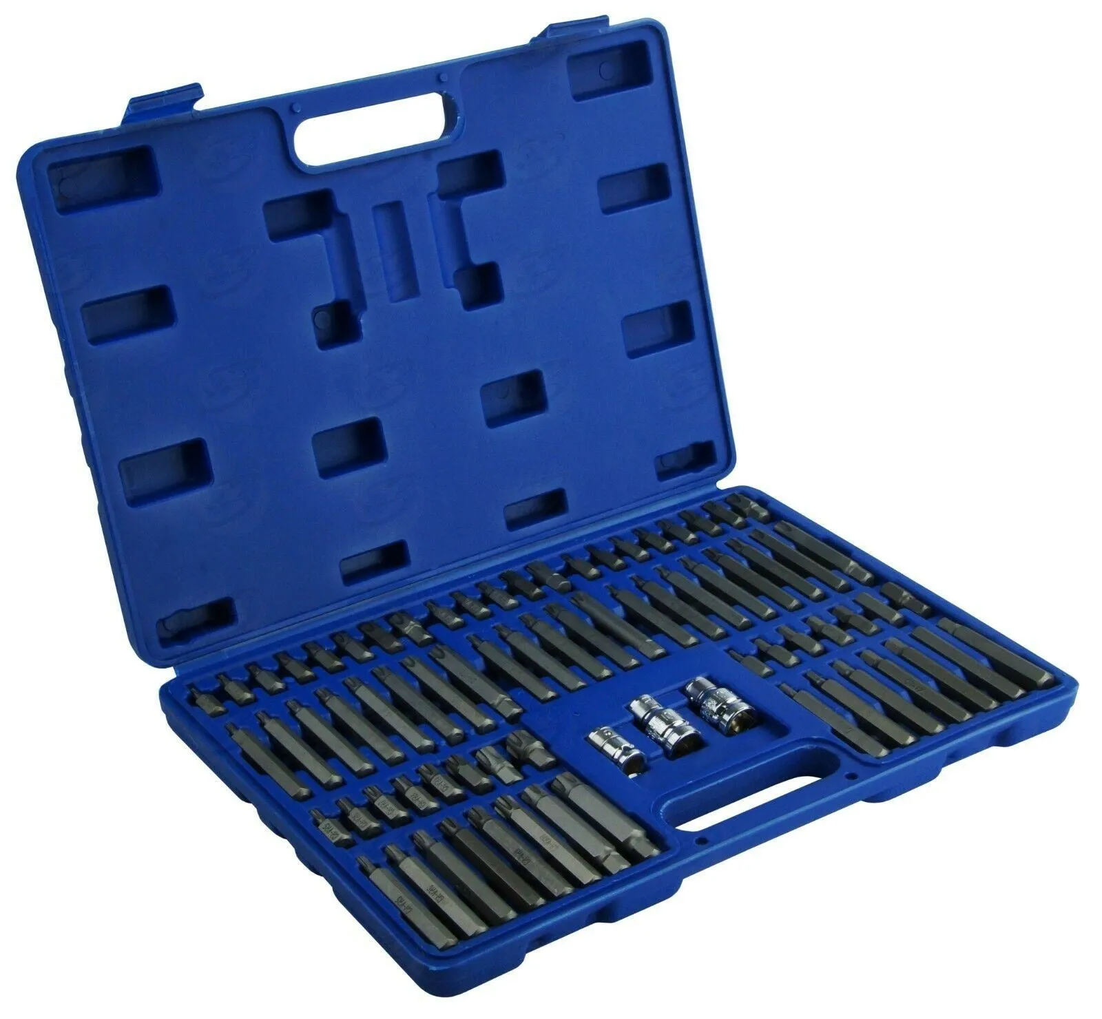 BLUESPOT 75PCS 3/8" & 1/2" DRIVE HEX - TORX - SPLINE - RIBE - TAMPERPROOF TORX BIT SOCKETS