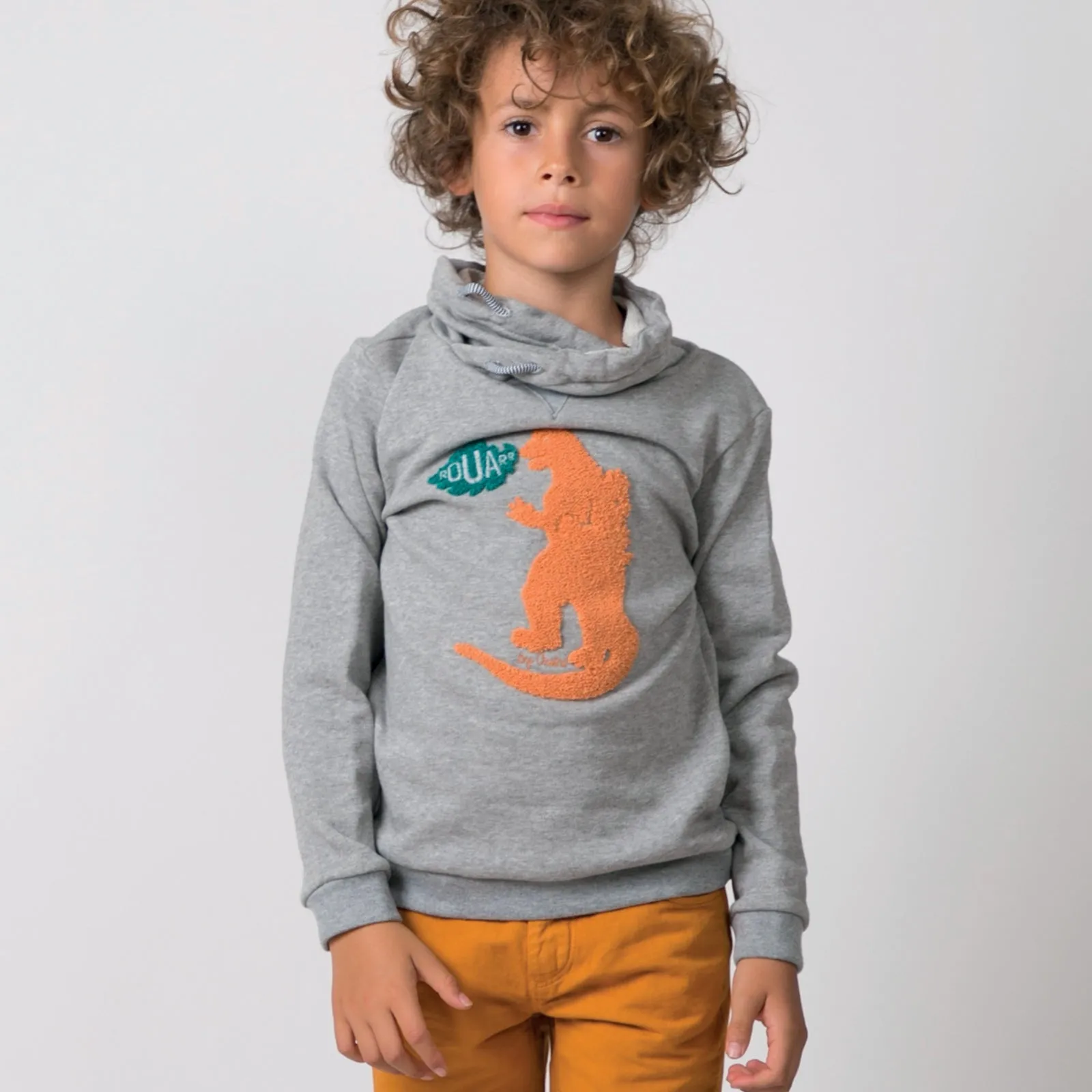 Boys Sebastien Godzilla Print Sweatshirt