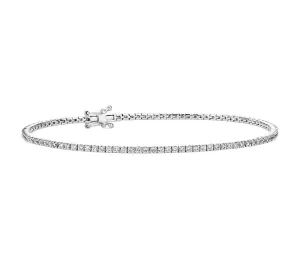 BR14292 14K White Gold Lab Diamond Tennis Bracelet
