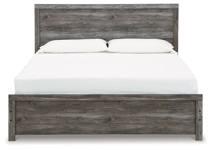 Bronyan King Panel Bed with Mirrored Dresser