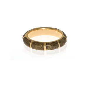Brown Snakeskin Segmented Bamboo Ring
