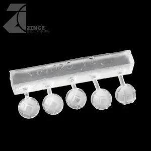Bulkhead Lights - Sprue of 5 - 10mm Round Bulkhead - Transparent Light Diffuser