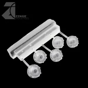 Bulkhead Lights - Sprue of 5 - 15mm Round Bulkhead - Transparent Light Diffuser