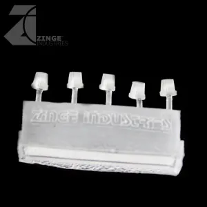 Bulkhead Lights - Sprue of 5 - 5mm Warning Lights - Transparent Light Diffuser
