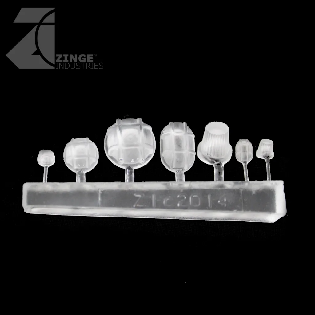 Bulkhead Lights - Sprue of 7 - Various - Transparent Light Diffuser