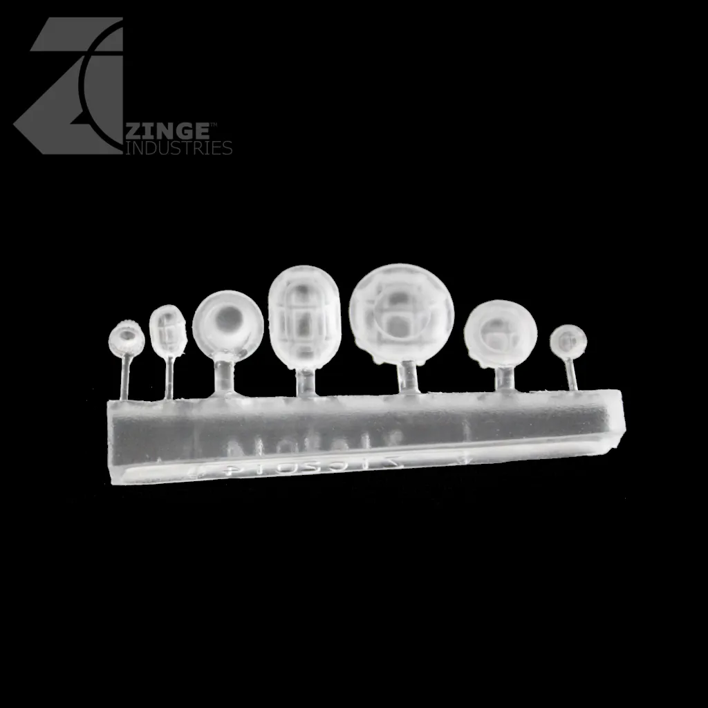 Bulkhead Lights - Sprue of 7 - Various - Transparent Light Diffuser