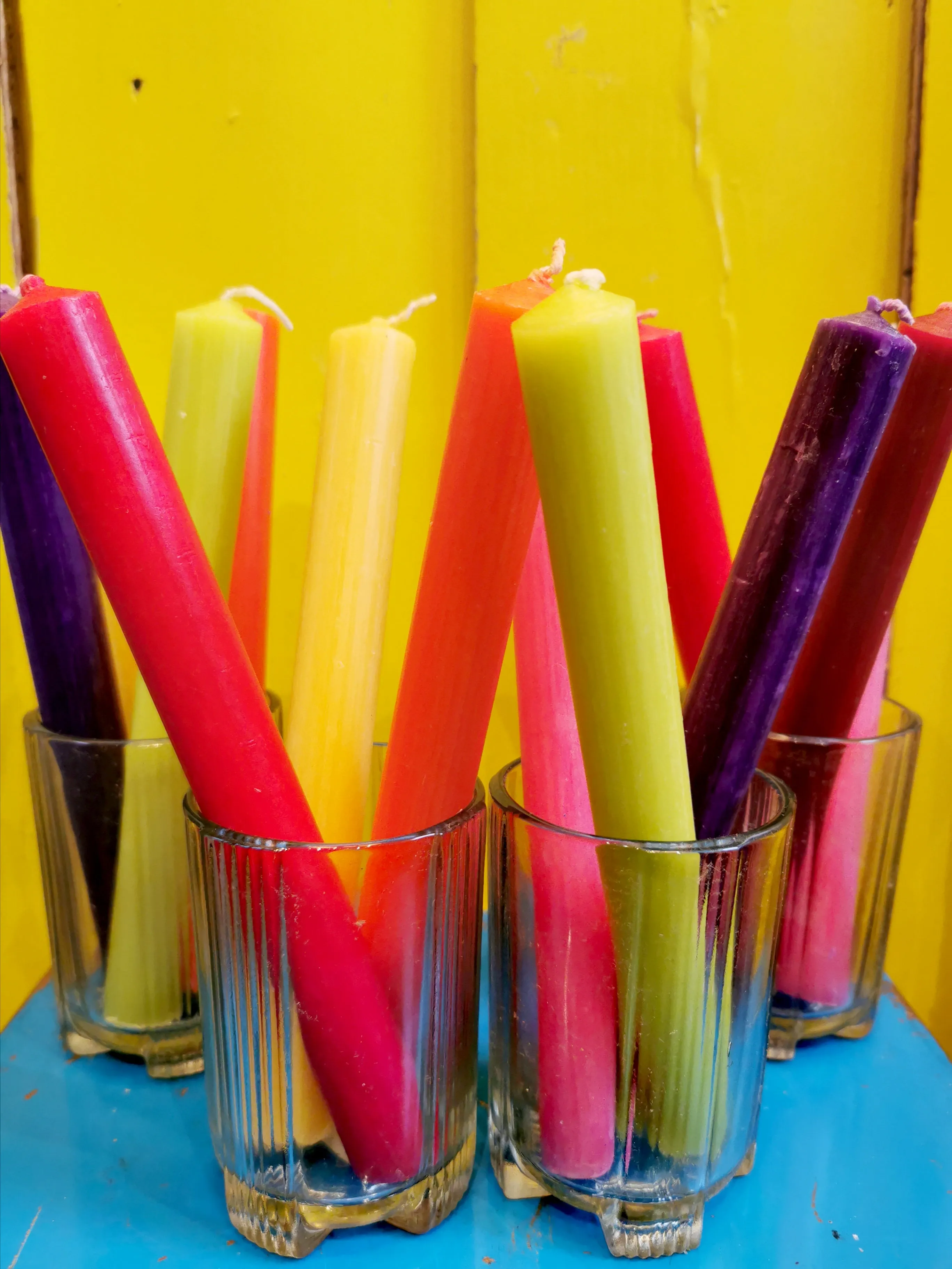 Bunch of 6 rustic candles