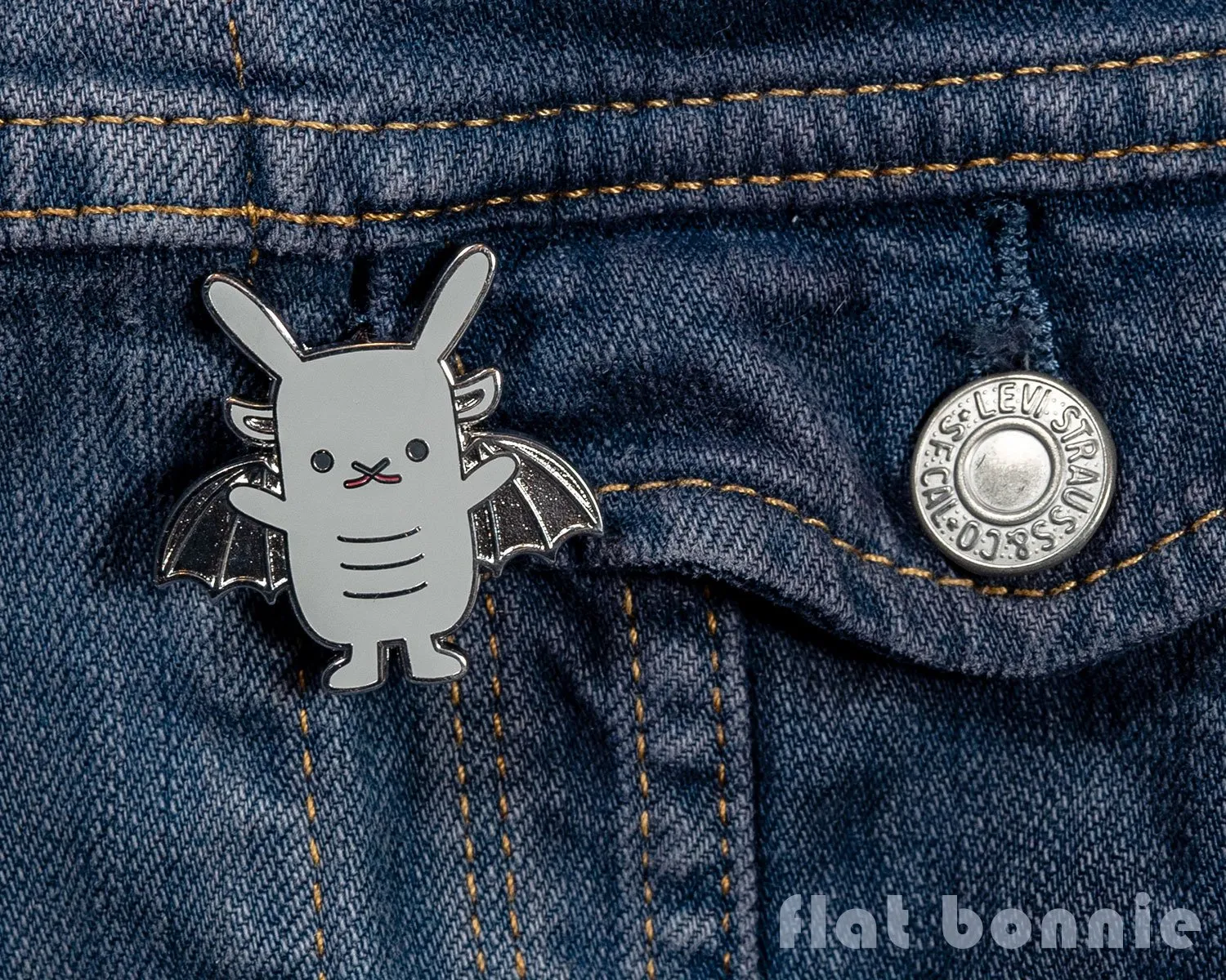 Bungoyle - Gargoyle Bunny enamel pin - Cute backpack pin