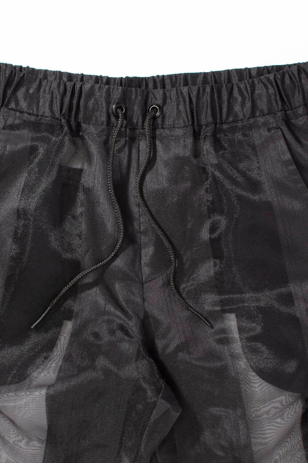 Castaway Striped Organza Joggers (Black)