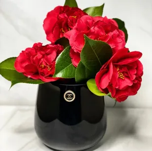 CC Black Rounded Vase
