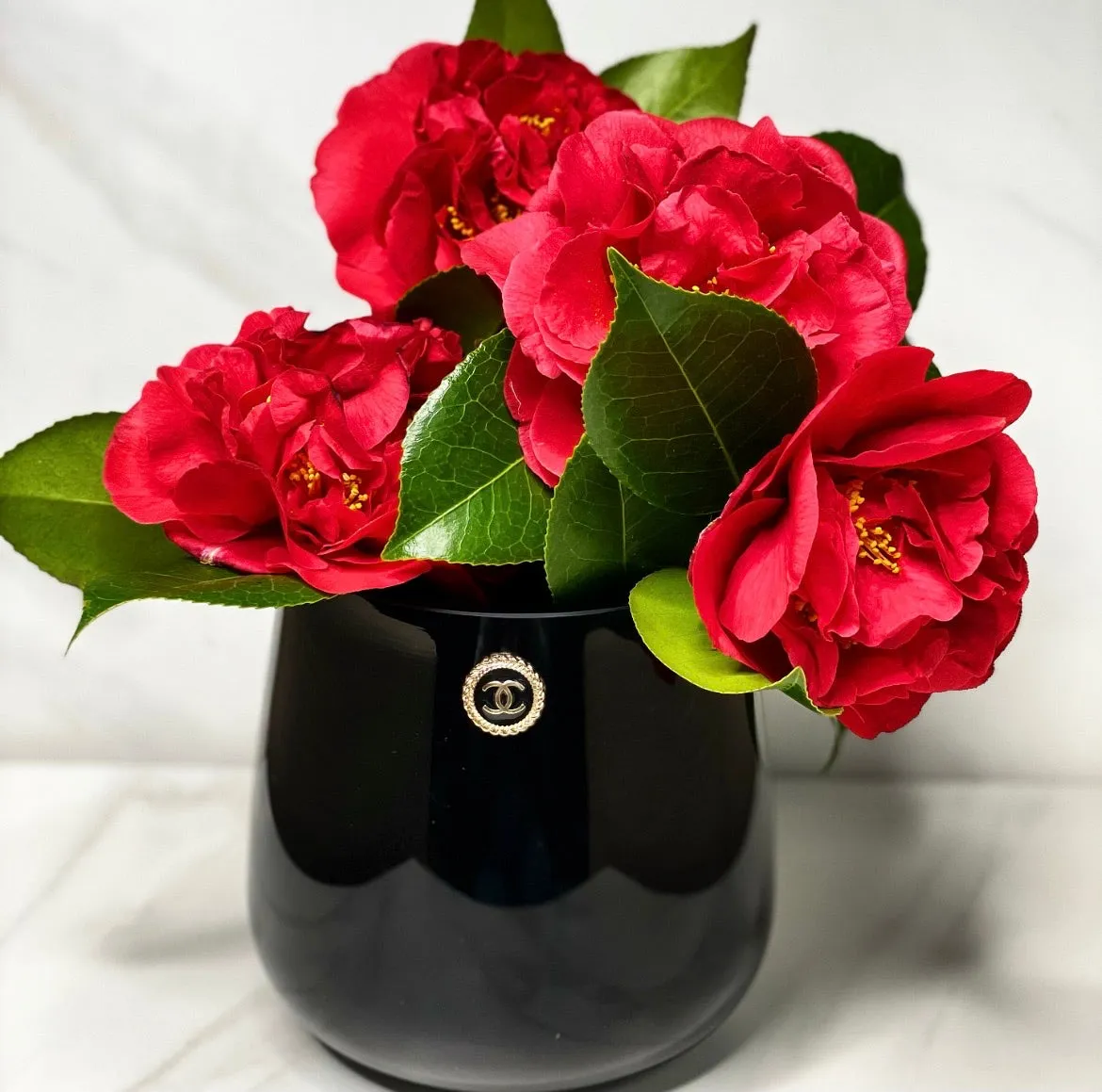 CC Black Rounded Vase