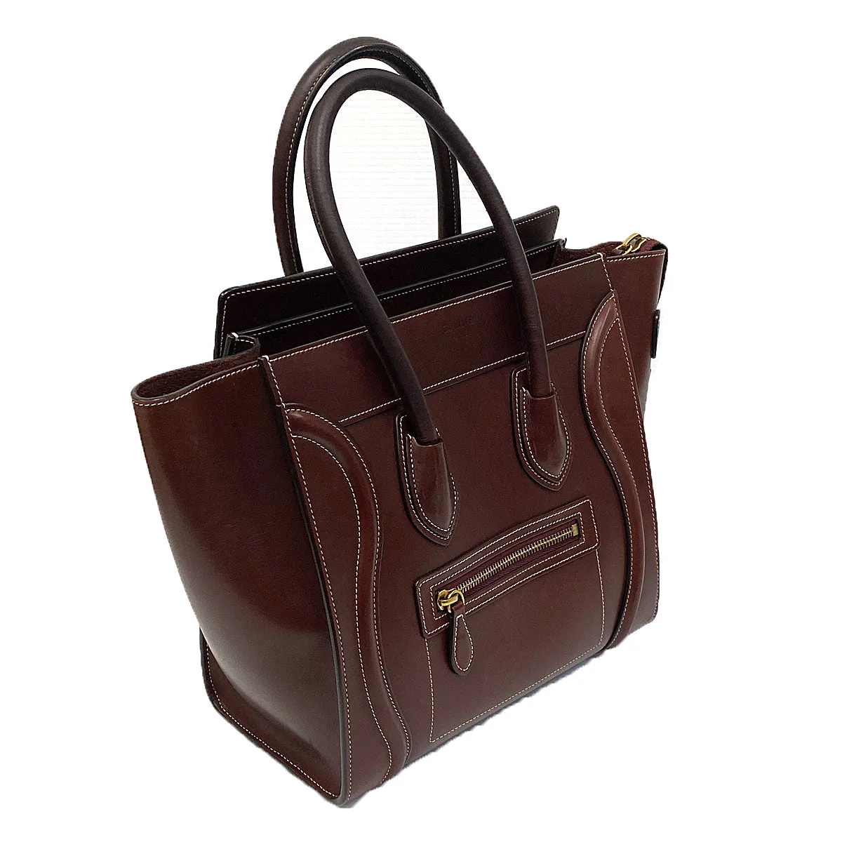 Celine Micro Luggage Bag in Natural Calfskin