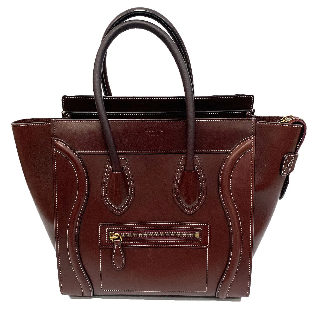 Celine Micro Luggage Bag in Natural Calfskin