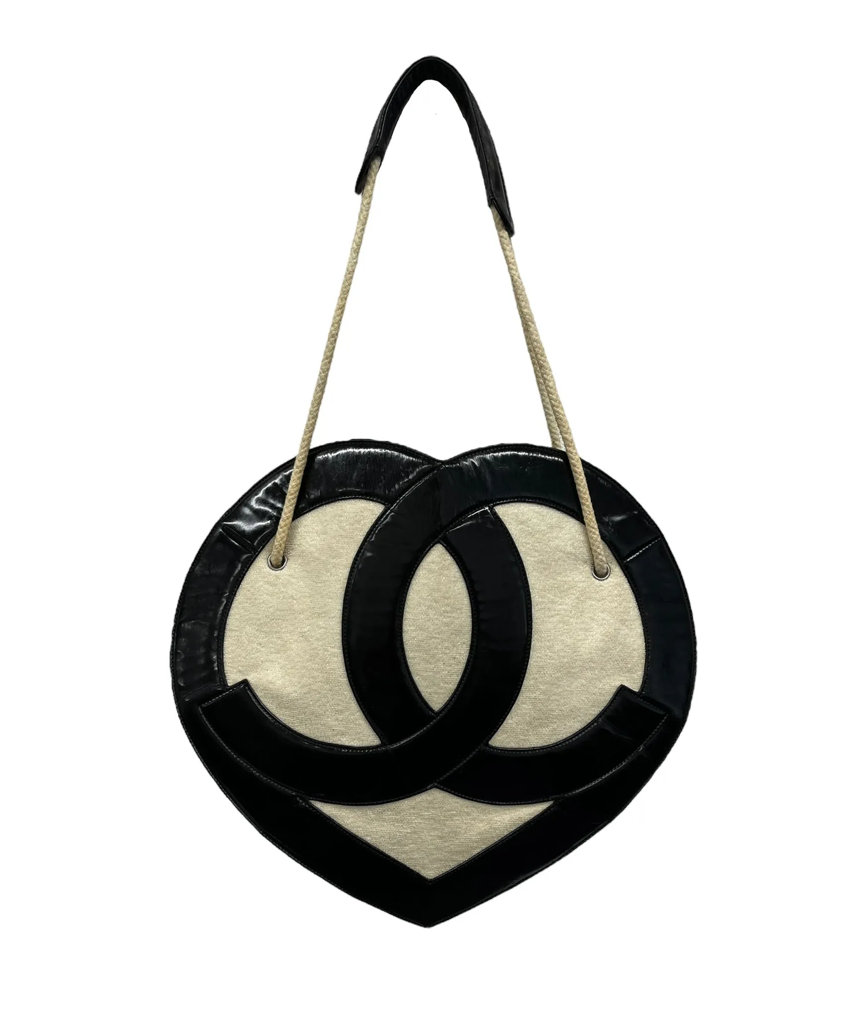Chanel Black Jumbo Heart Bag