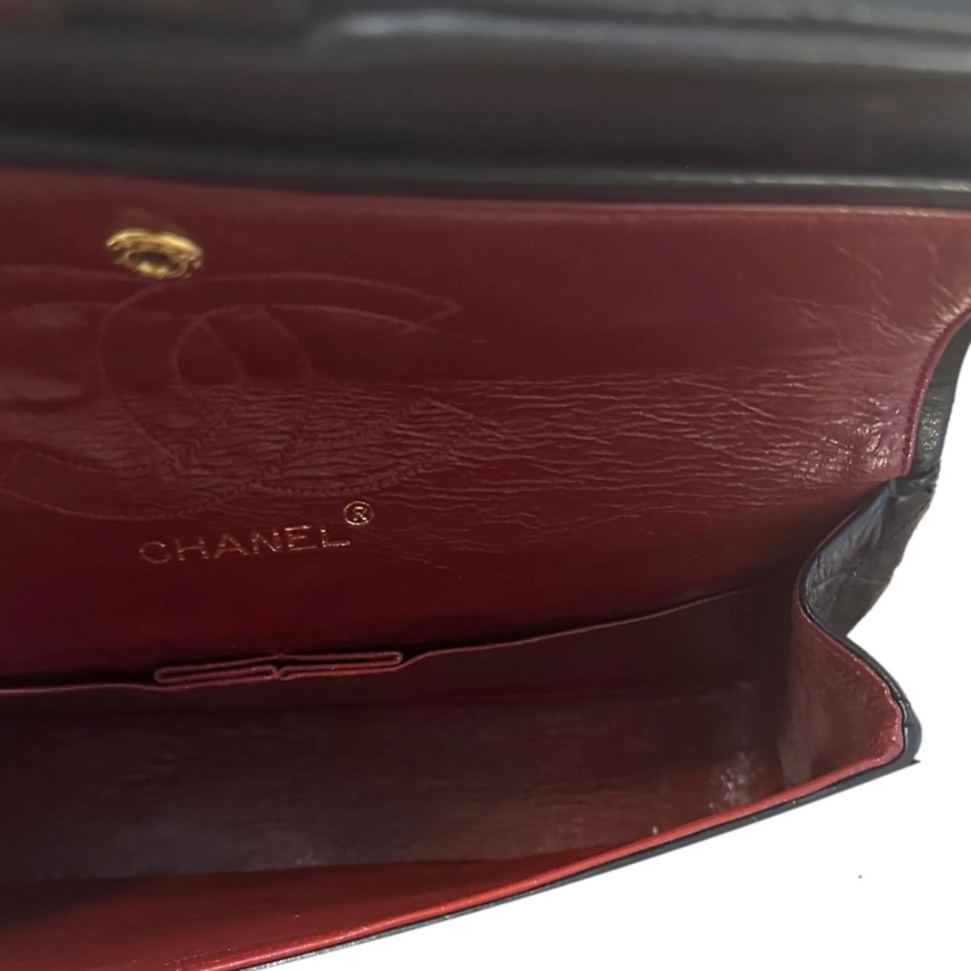 Chanel Black Lambskin Medium Double Flap Bag
