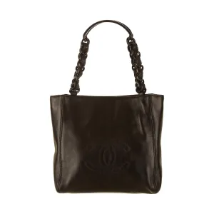 Chanel Black Logo Shoulder Bag