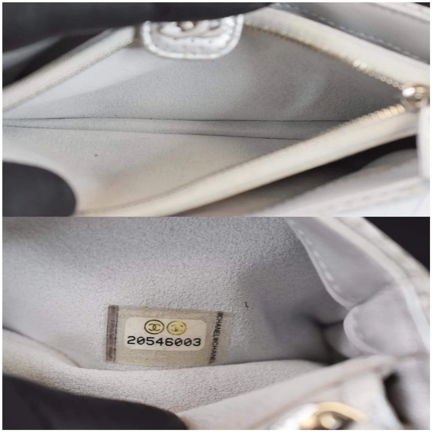 CHANEL Perforated Lambskin Quilted Mini Phone Holder Clutch Silver - Last Call