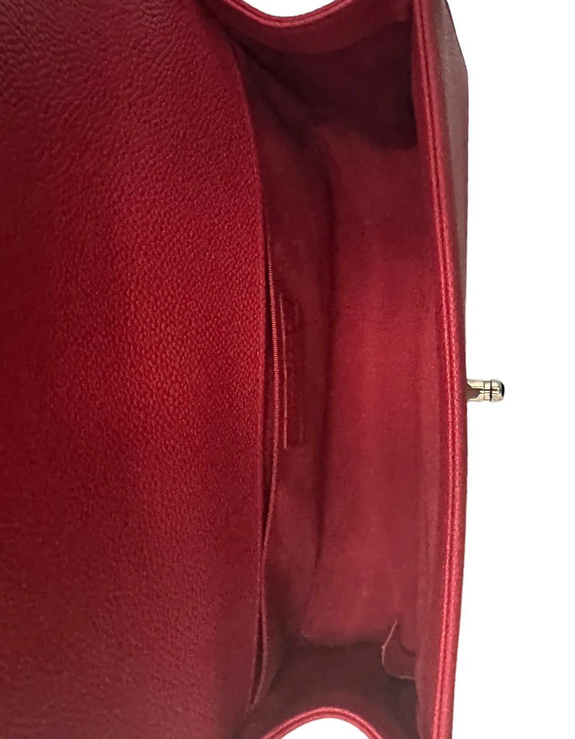 Chanel Red Caviar Leather Quilted Medium Boy Bag