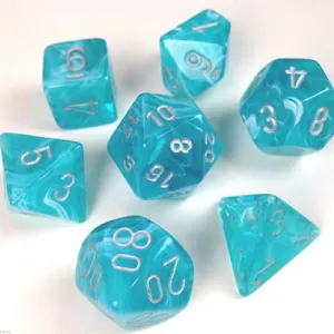 Chessex: Cirrus 7P Aqua / Silver