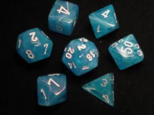 Chessex: Cirrus 7PC Light Blue/White
