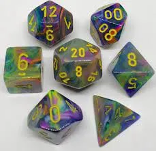 Chessex: Festive 7P Rio/ Yellow
