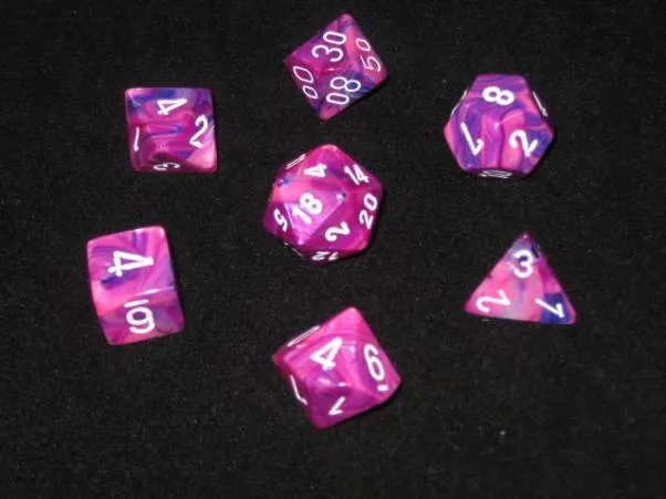 Chessex: Festive 7PC Violet/White
