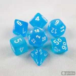 Chessex: Frosted 7PC Caribbean Blue