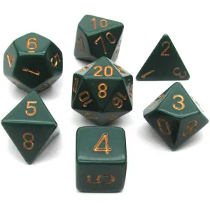 Chessex: Gemini 7Pc Dusty Green / Copper