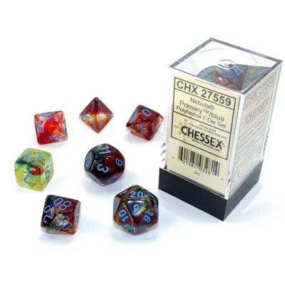 Chessex: Nebula 7P Primary / Blue