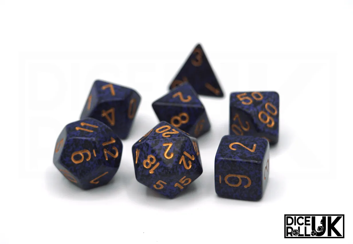 Chessex Speckled | Golden Cobalt