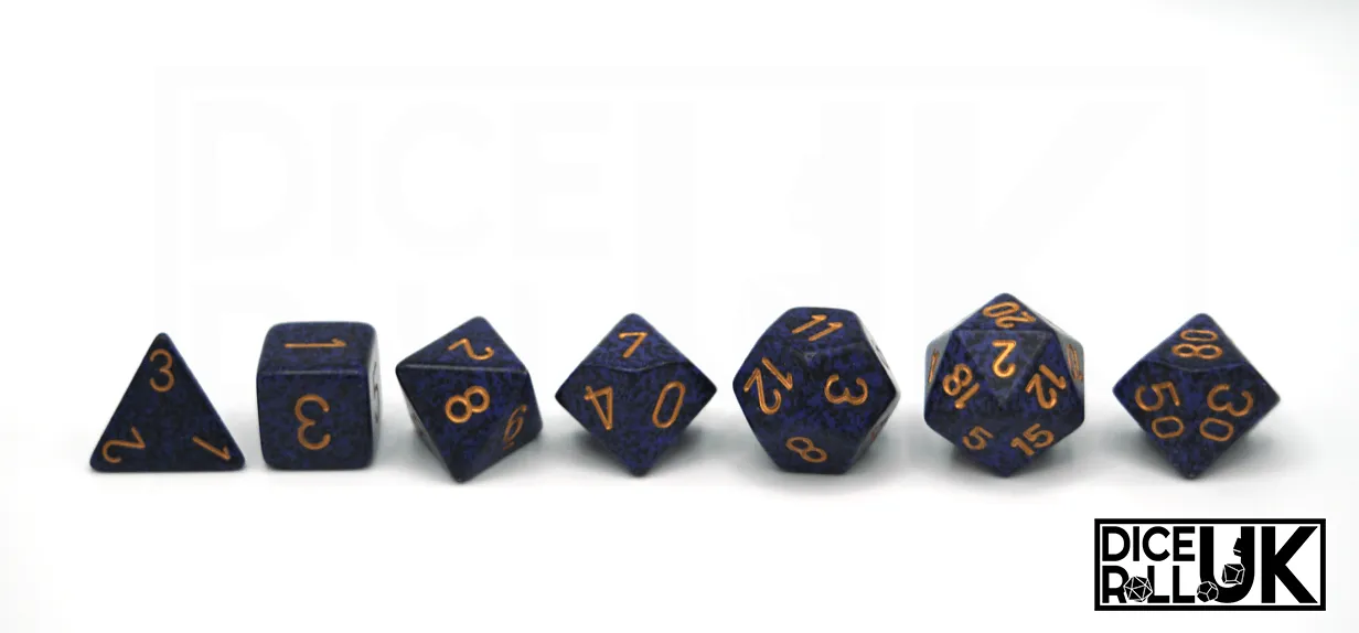 Chessex Speckled | Golden Cobalt