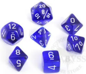 Chessex: Translucent 7PC Blue/White