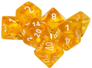 Chessex: Translucent 7PC Yellow/White