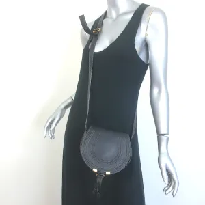 Chloe Marcie Small Crossbody Bag Black Grained Leather