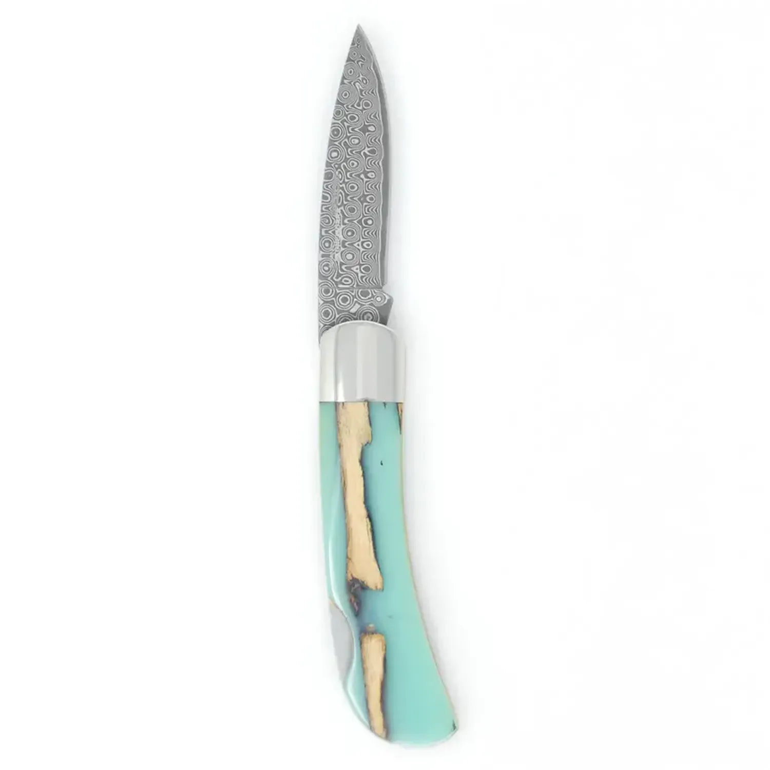 Cholla Damascus 3" Lockback - Aqua