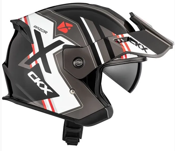 CKX Razor-X Open-Face Helmet with Peak - Tropic Graphic
