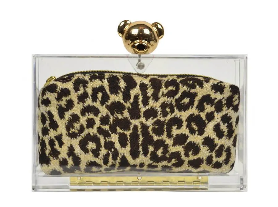 Clair with Bear Clutch