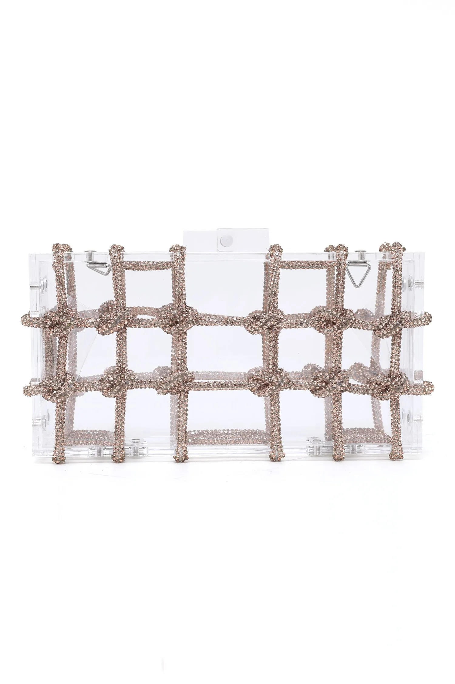 CLEAR CLUTCH -GOLD