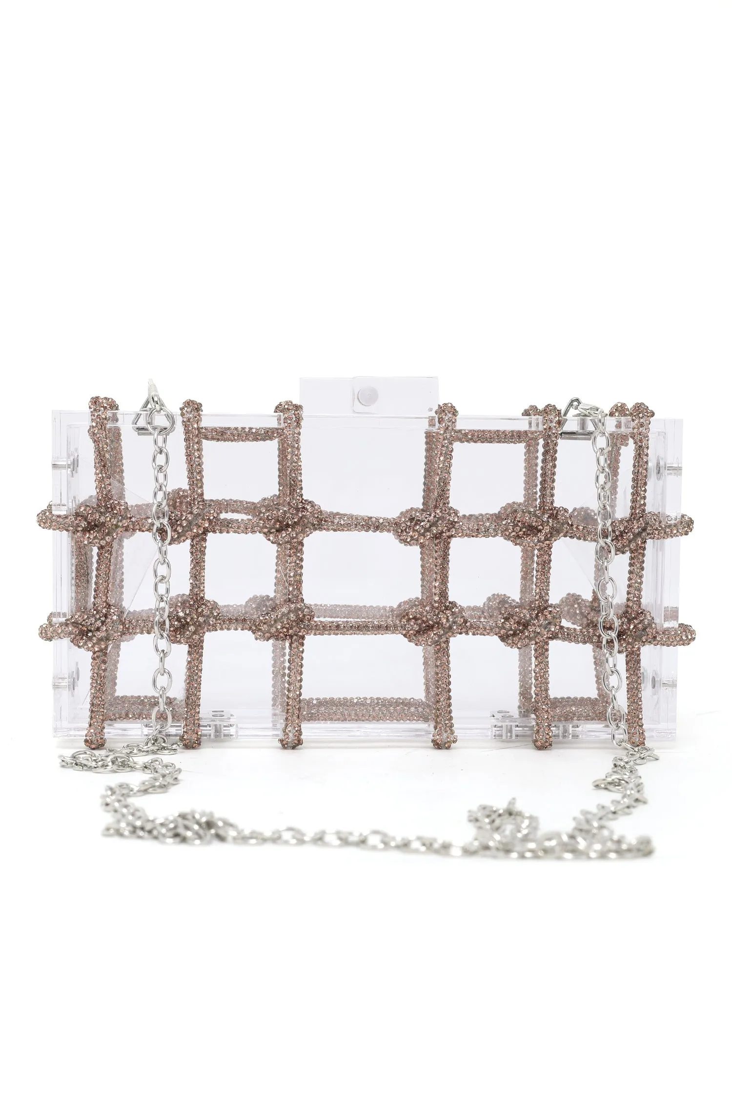 CLEAR CLUTCH -GOLD