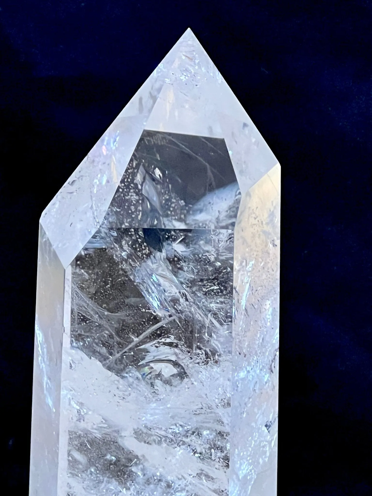 Clear Quartz Crystal Tower, Large Quartz Crystal Obelisk, Rainbow Flash Quartz Crystal Point, Large Clear Quartz Tower, High Quality Quartz